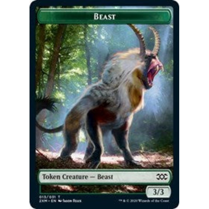 Beast // Saproling Double-Sided Token [Double Masters Tokens]