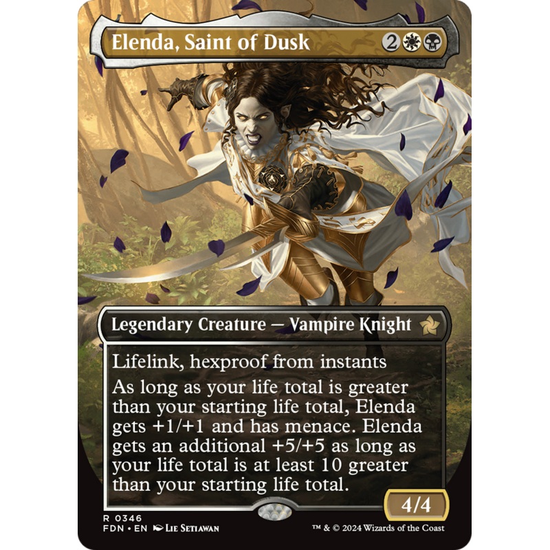 Elenda, Saint of Dusk (Borderless) [Foundations]