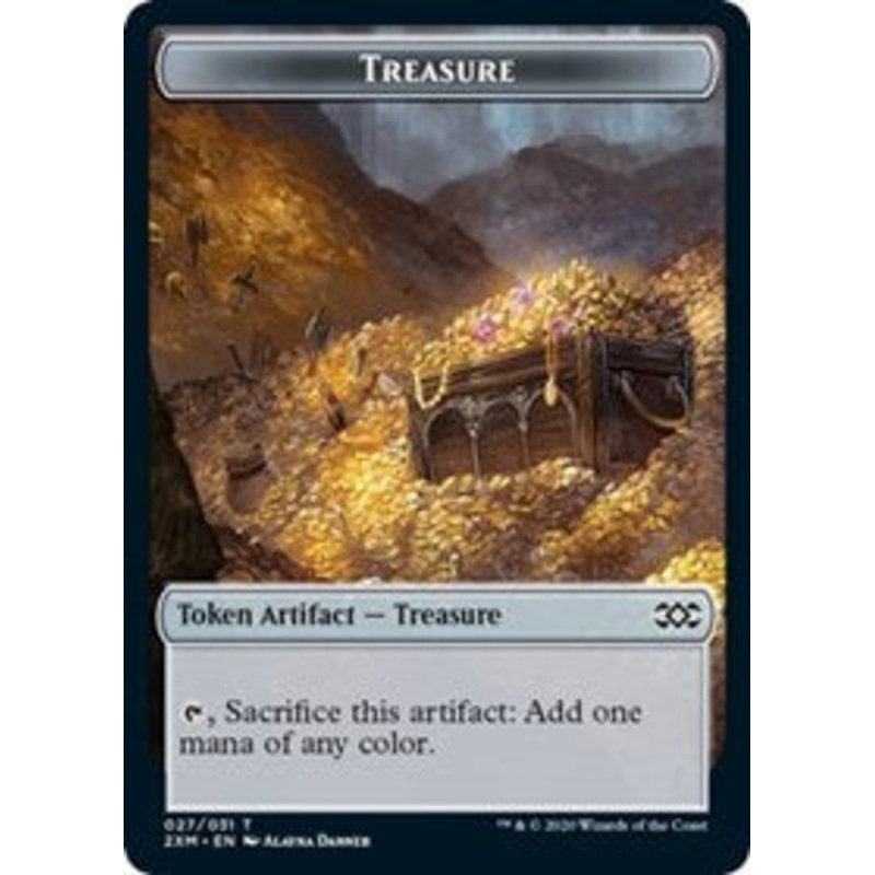 Treasure // Wurm (029) Double-Sided Token [Double Masters Tokens]