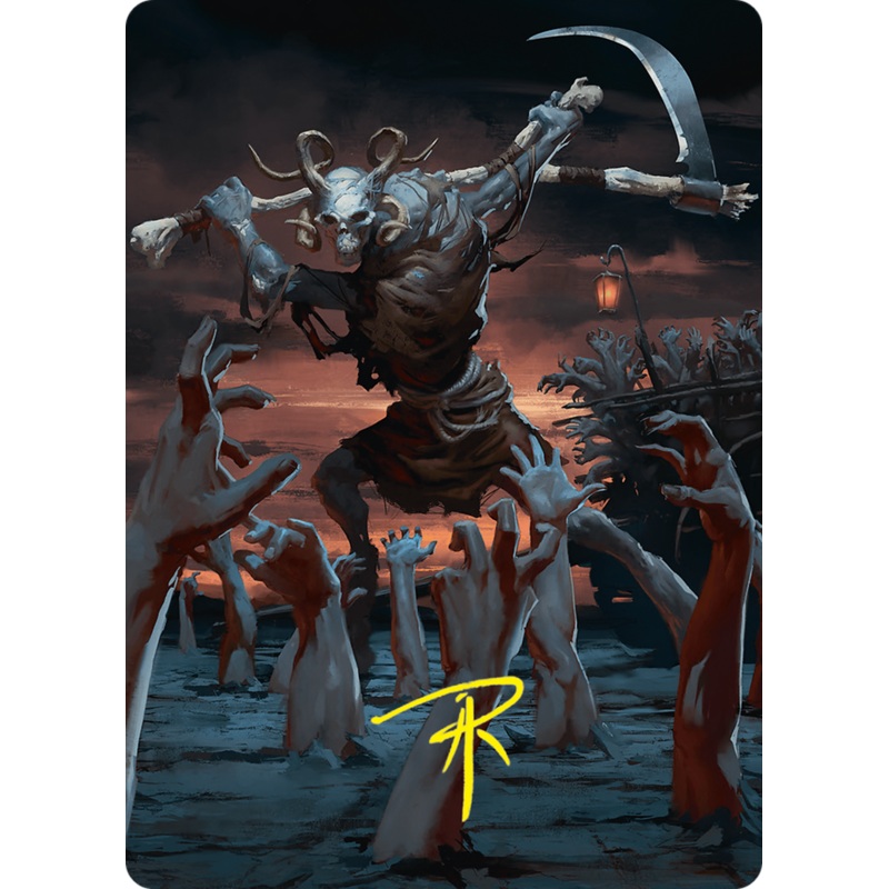 Blasphemous Edict Art Card (35/54) (Gold-Stamped Signature) [Foundations Art Series]