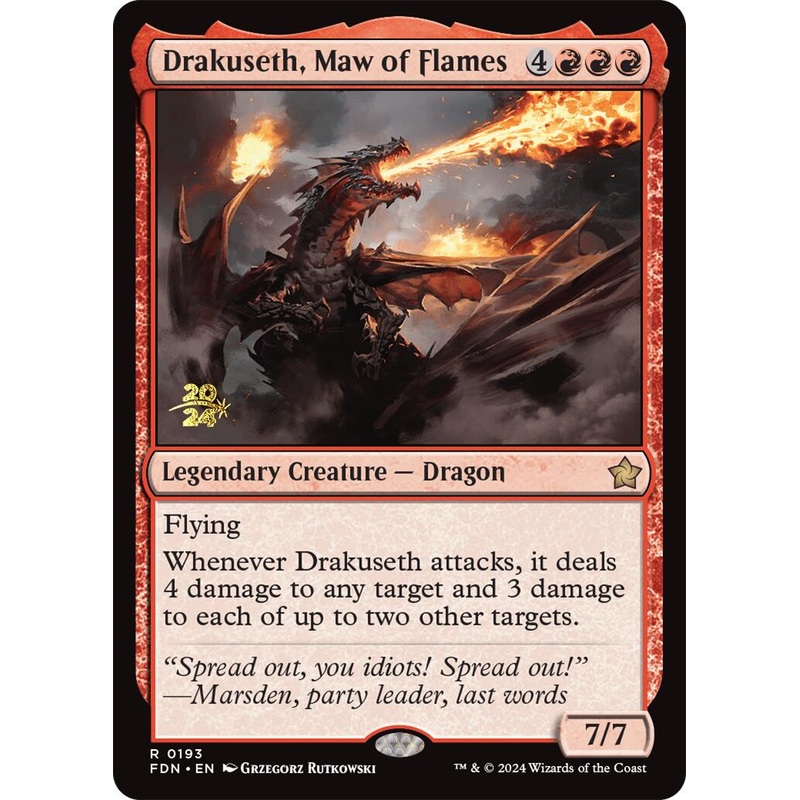 Drakuseth, Maw of Flames [Foundations Prerelease Promos]
