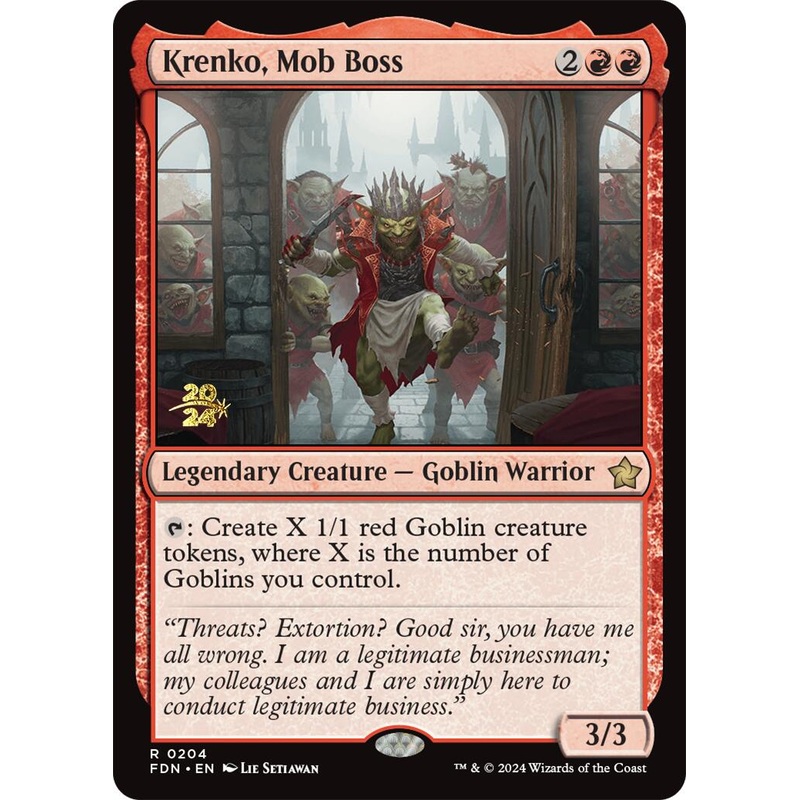 Krenko, Mob Boss [Foundations Prerelease Promos]