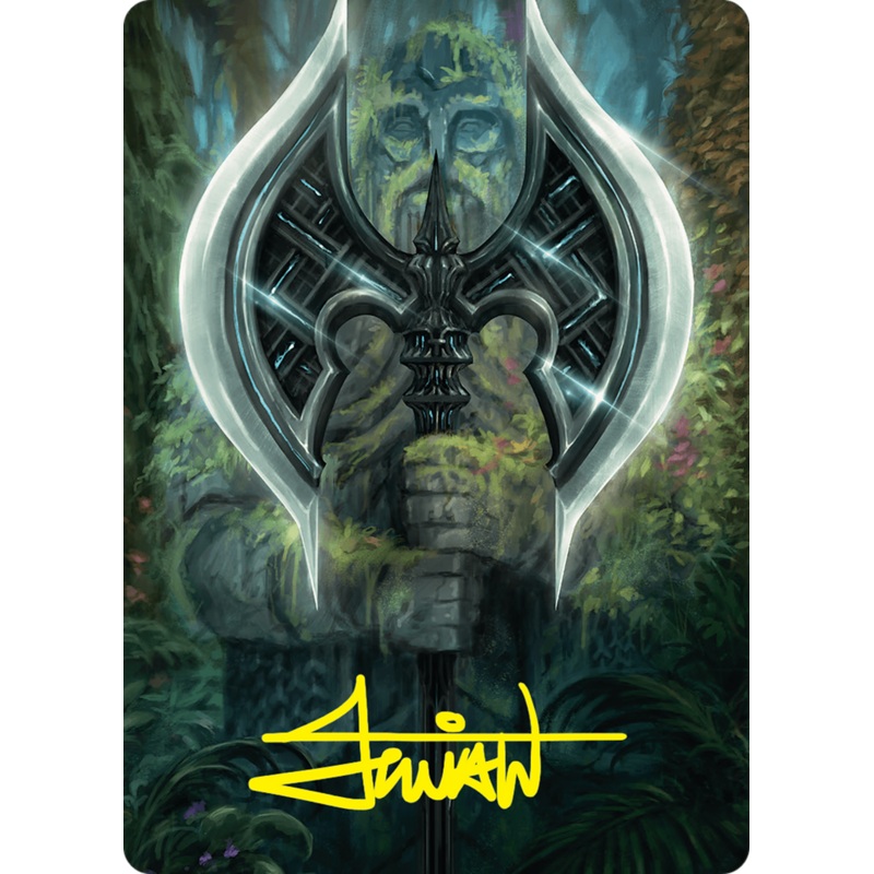 Leyline Axe Art Card (49/54) (Gold-Stamped Signature) [Foundations Art Series]