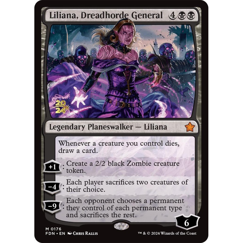 Liliana, Dreadhorde General [Foundations Prerelease Promos]