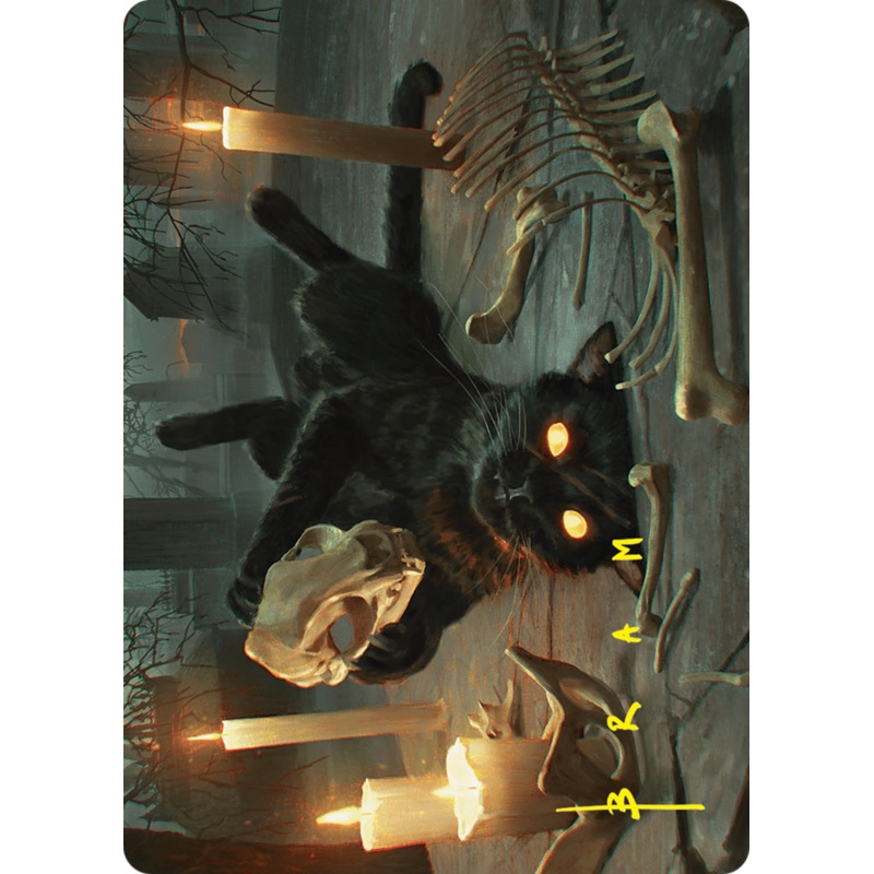 Nine-Lives Familiar Art Card (8/54) (Gold-Stamped Signature) [Foundations Art Series]