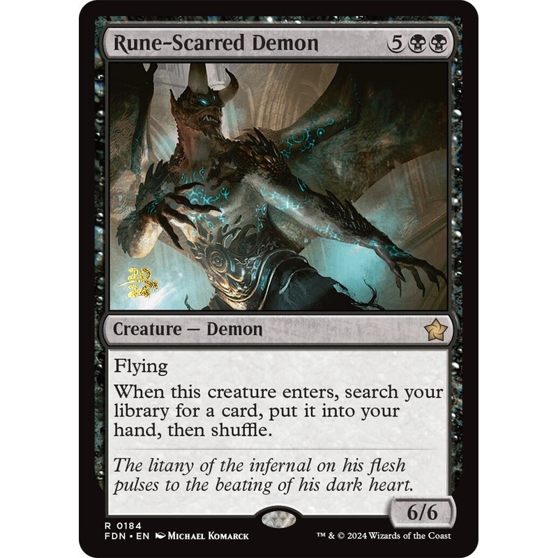 Rune-Scarred Demon [Foundations Prerelease Promos]