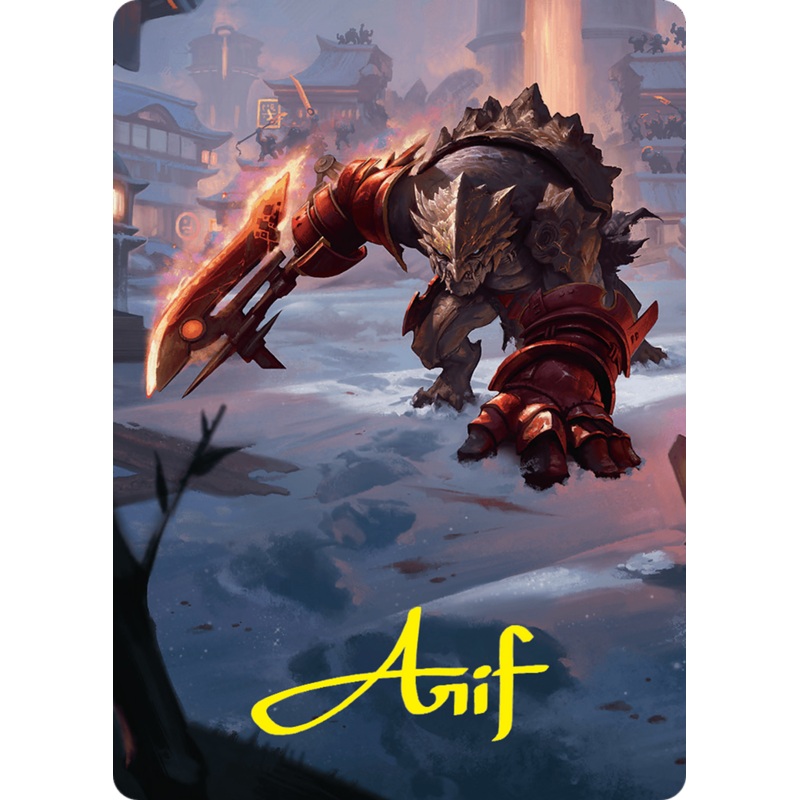 Searslicer Goblin Art Card (39/54) (Gold-Stamped Signature) [Foundations Art Series]