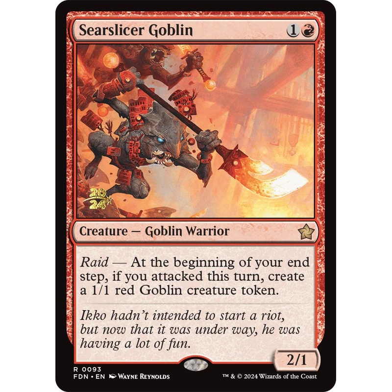 Searslicer Goblin [Foundations Prerelease Promos]