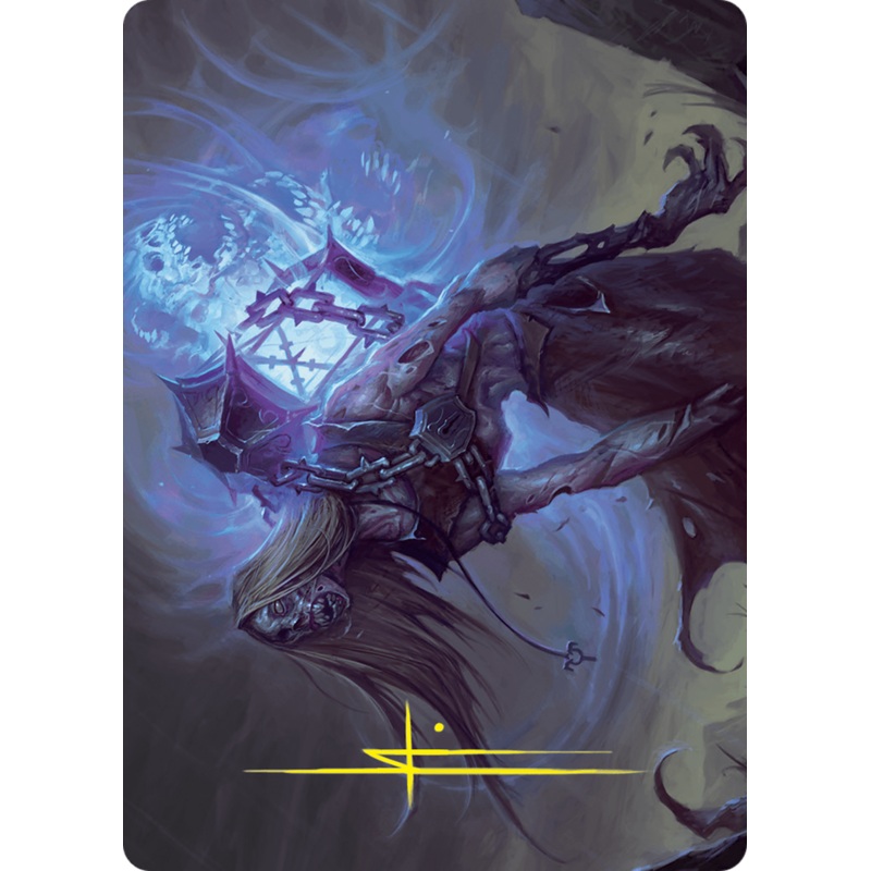 Soul-Shackled Zombie Art Card (9/54) (Gold-Stamped Signature) [Foundations Art Series]