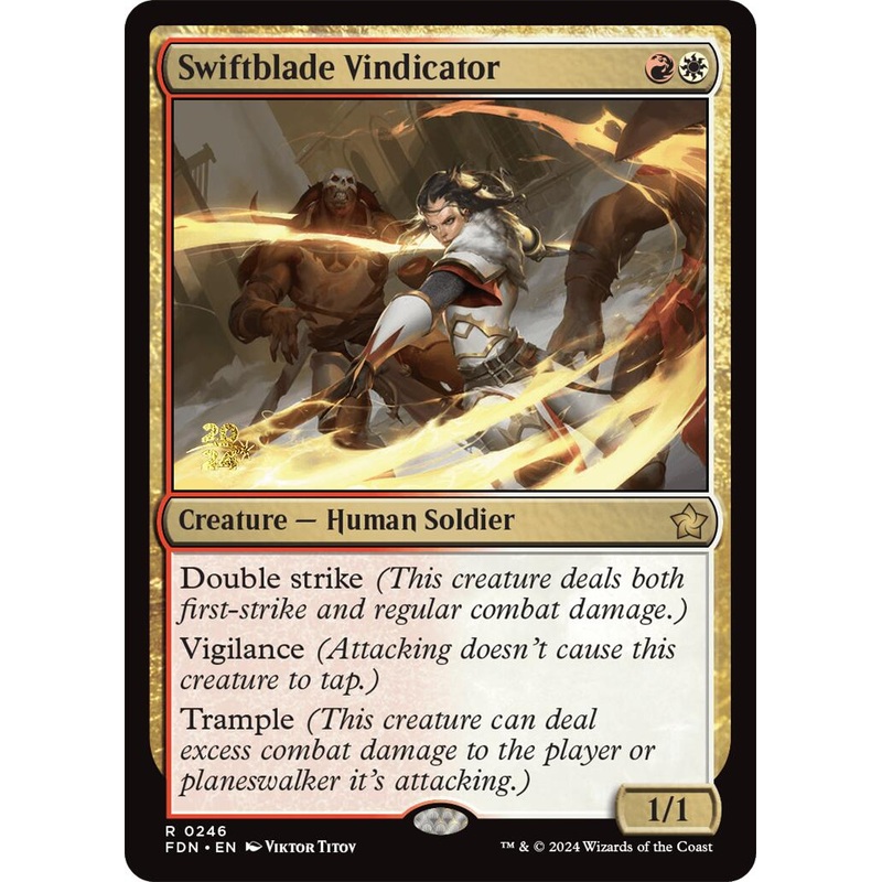 Swiftblade Vindicator [Foundations Prerelease Promos]