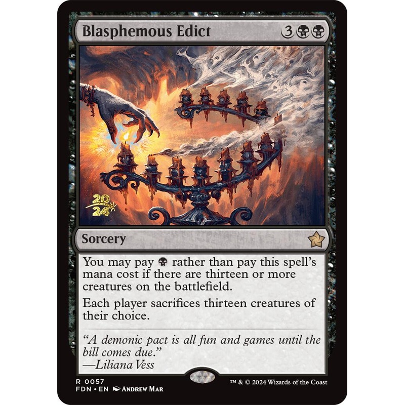 Blasphemous Edict [Foundations Prerelease Promos]