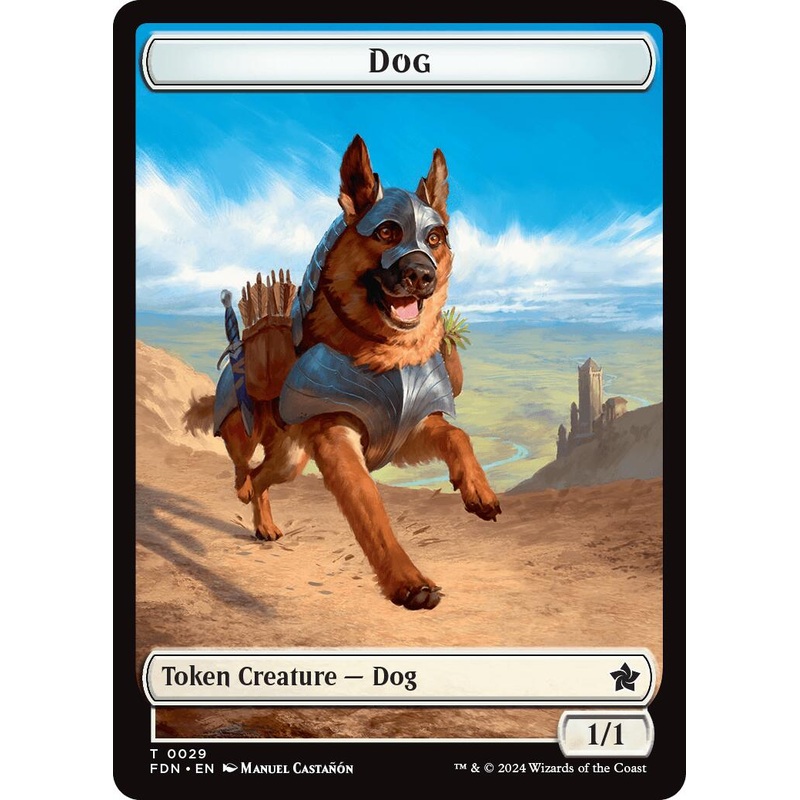 Dog // Beast (0033) Double-Sided Token [Foundations Tokens]
