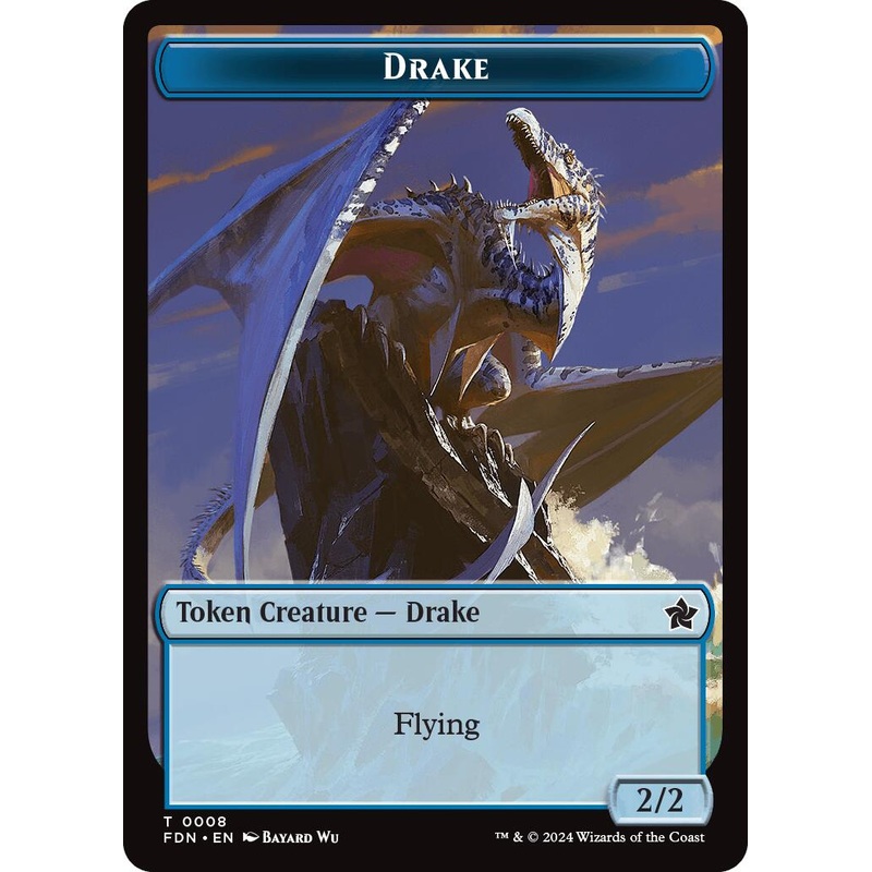 Drake // Goblin Doubled-Sided Token [Foundations Tokens]