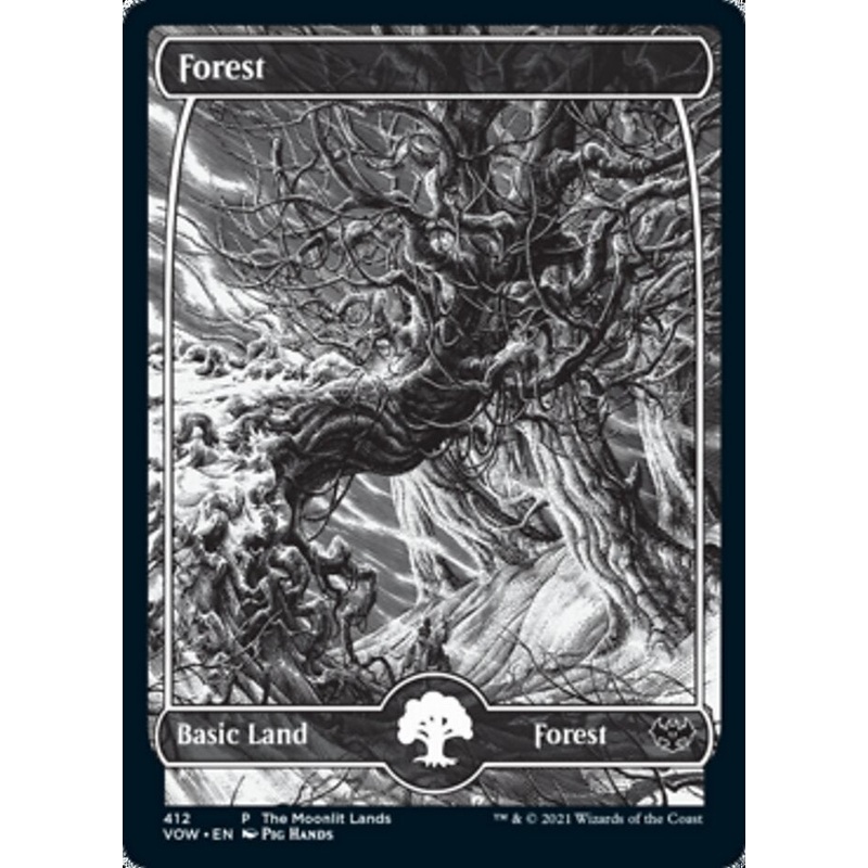 Forest (The Moonlit Lands) (Foil Etched) [Innistrad: Crimson Vow Promos]