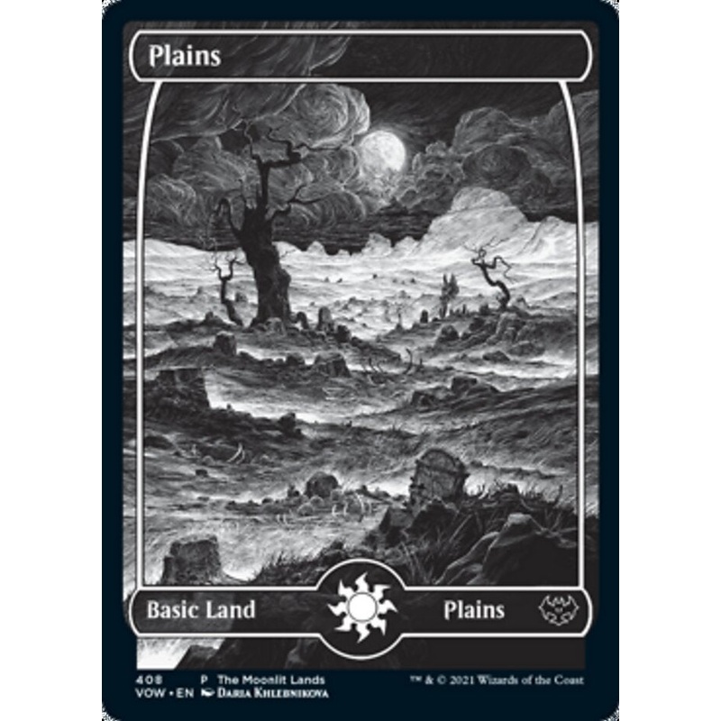 Plains (The Moonlit Lands) (Foil Etched) [Innistrad: Crimson Vow Promos]