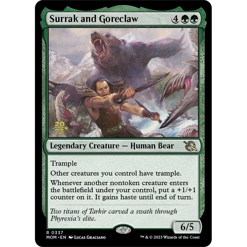 Surrak and Goreclaw [March of the Machine Prerelease Promos]