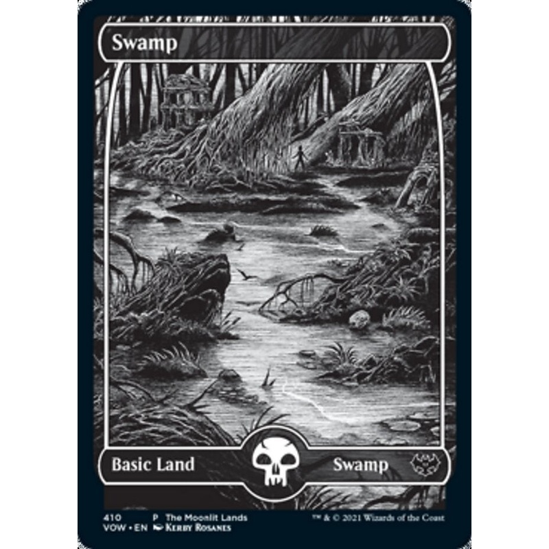Swamp (The Moonlit Lands) (Foil Etched) [Innistrad: Crimson Vow Promos]