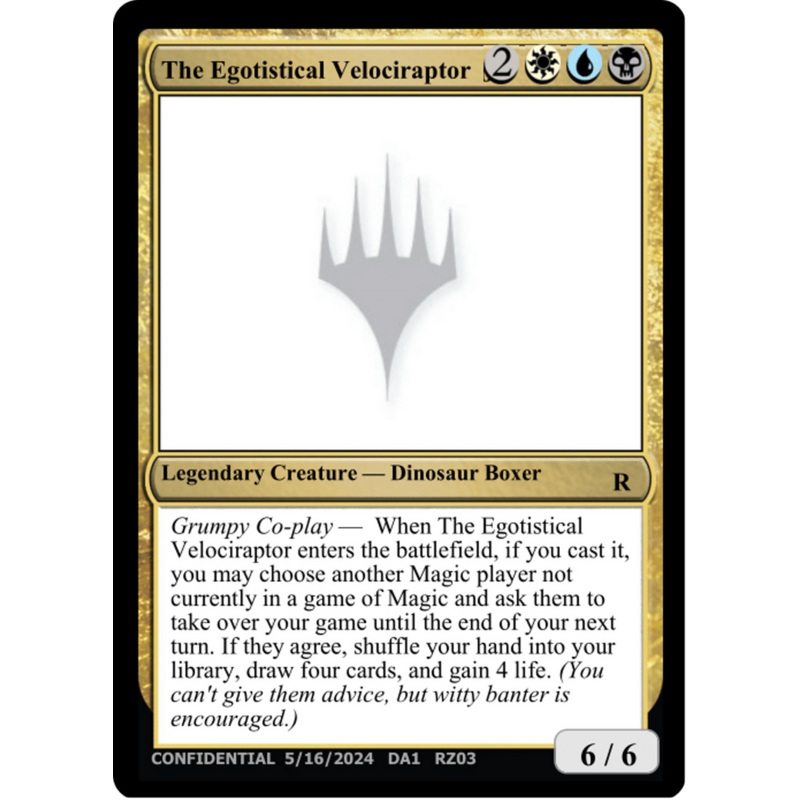 The Egotistical Velociraptor [Mystery Booster 2 Playtest Cards]