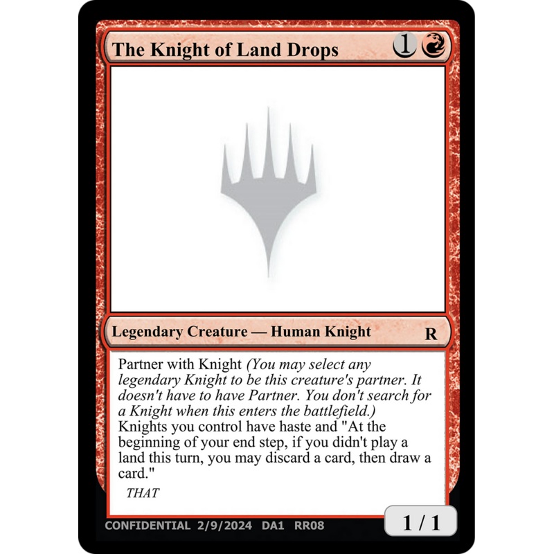 The Knight of Land Drops [Unknown Event]