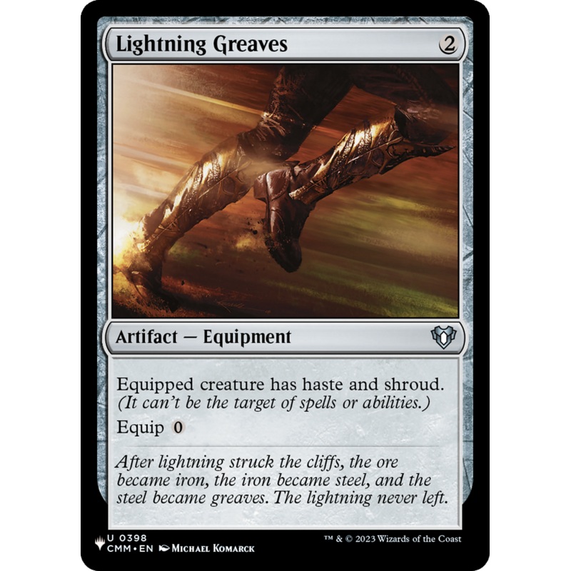 Lightning Greaves (CMM) [The List]