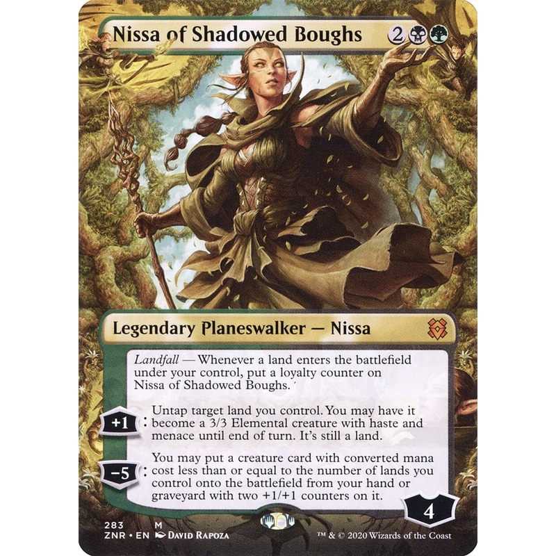 Nissa of Shadowed Boughs (Borderless) [Zendikar Rising]