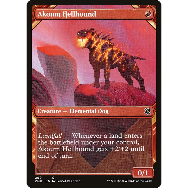Akoum Hellhound (Showcase) [Zendikar Rising]