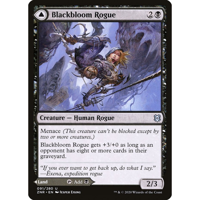 Blackbloom Rogue // Blackbloom Bog [Zendikar Rising]