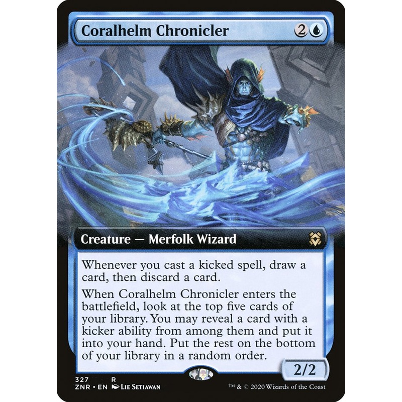 Coralhelm Chronicler (Extended Art) [Zendikar Rising]