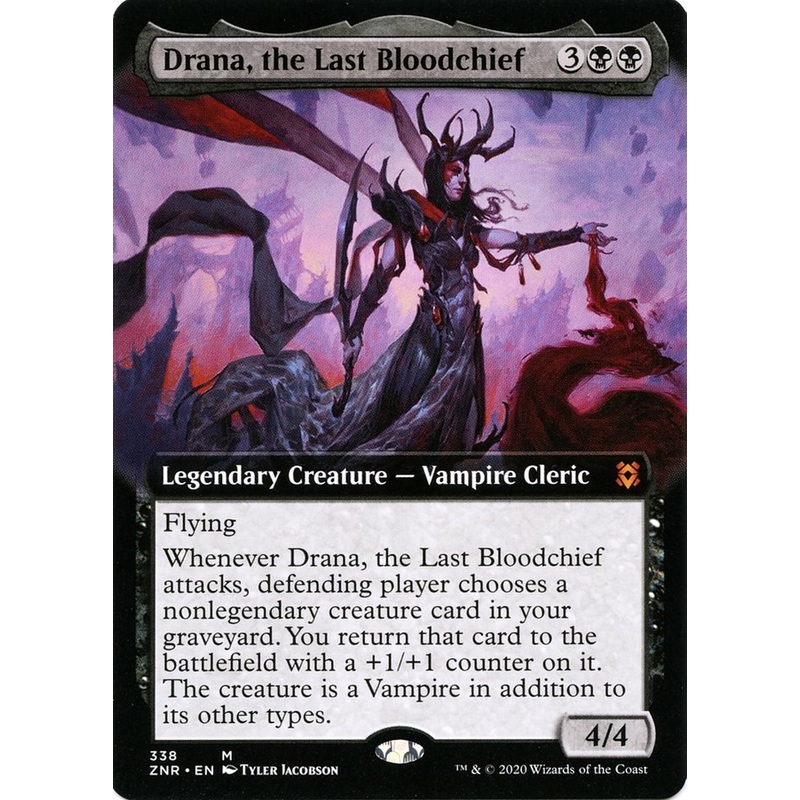 Drana, the Last Bloodchief (Extended Art) [Zendikar Rising]