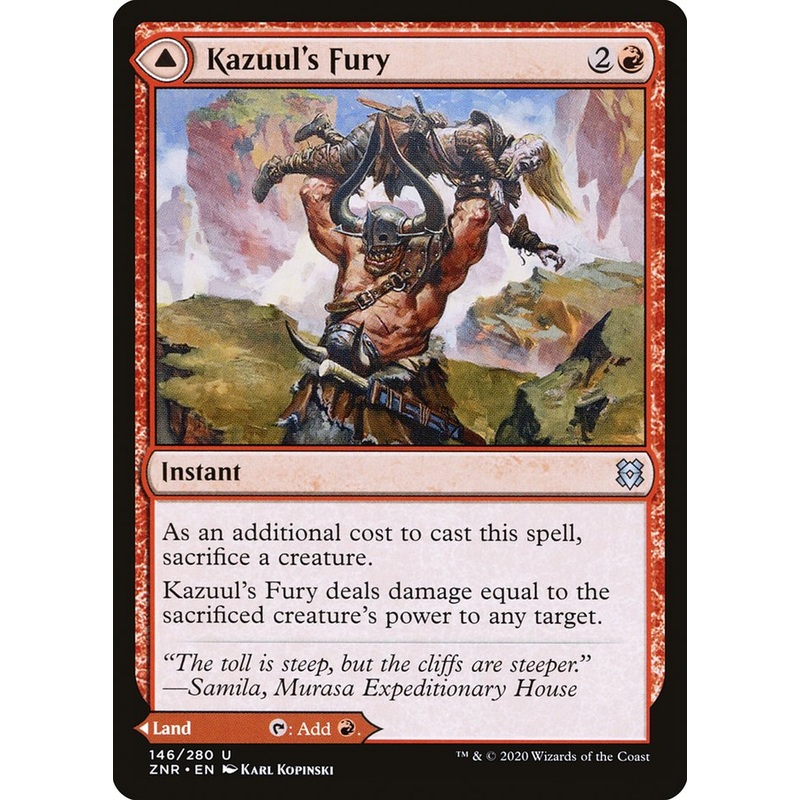 Kazuul's Fury // Kazuul's Cliffs [Zendikar Rising]
