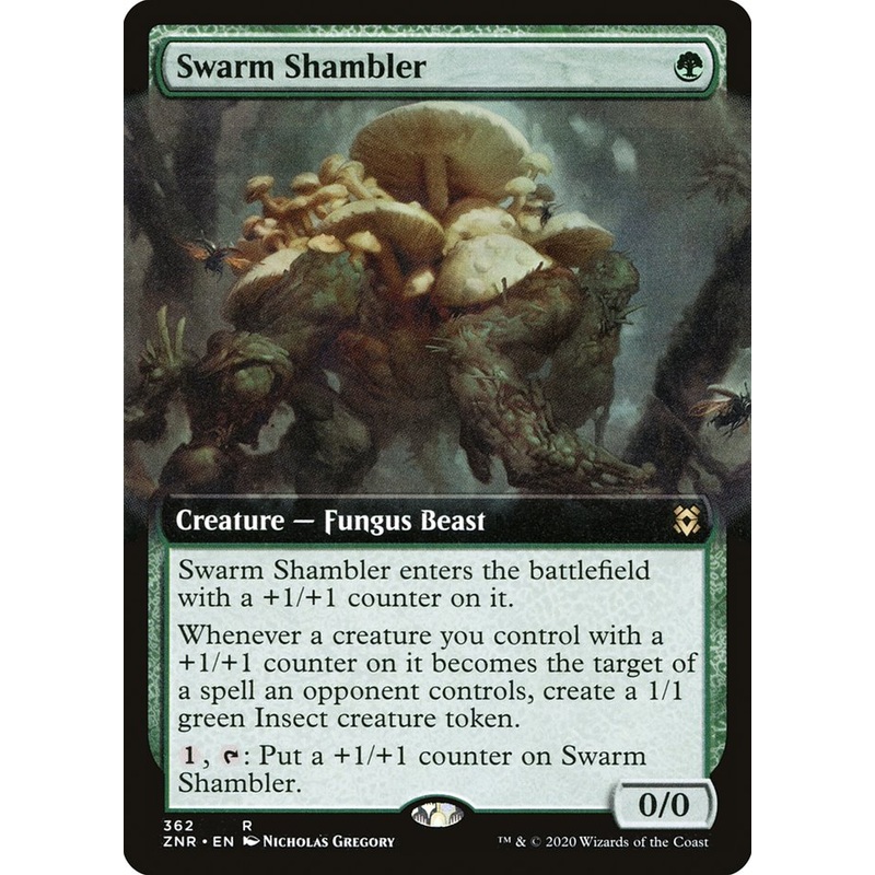 Swarm Shambler (Extended Art) [Zendikar Rising]
