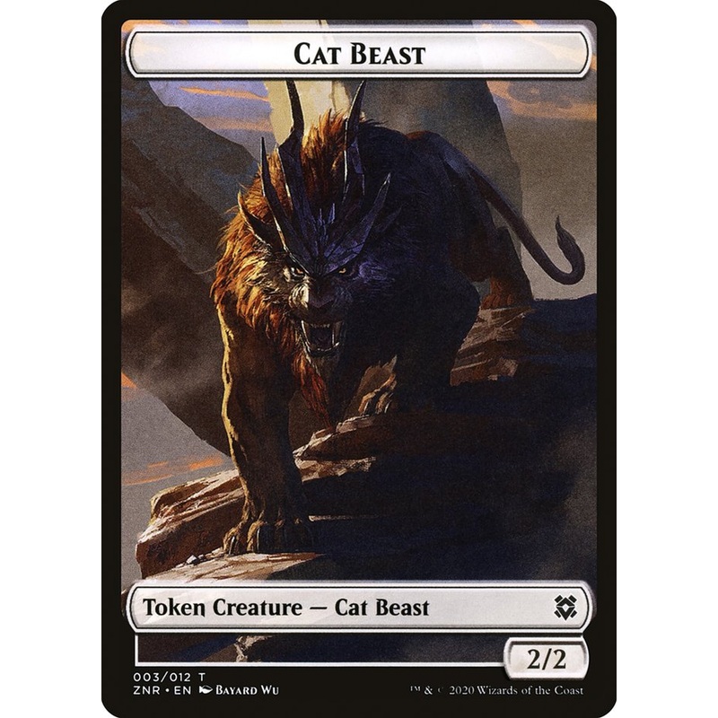 Cat Beast Token [Zendikar Rising Tokens]