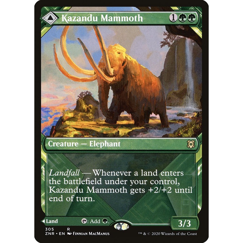 Kazandu Mammoth // Kazandu Valley (Showcase) [Zendikar Rising]