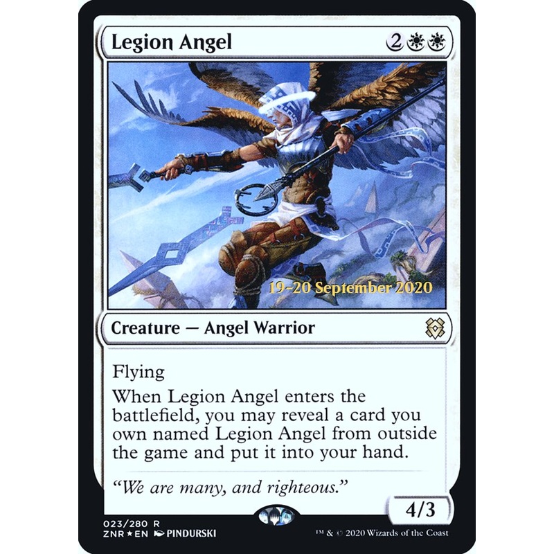Legion Angel [Zendikar Rising Prerelease Promos]