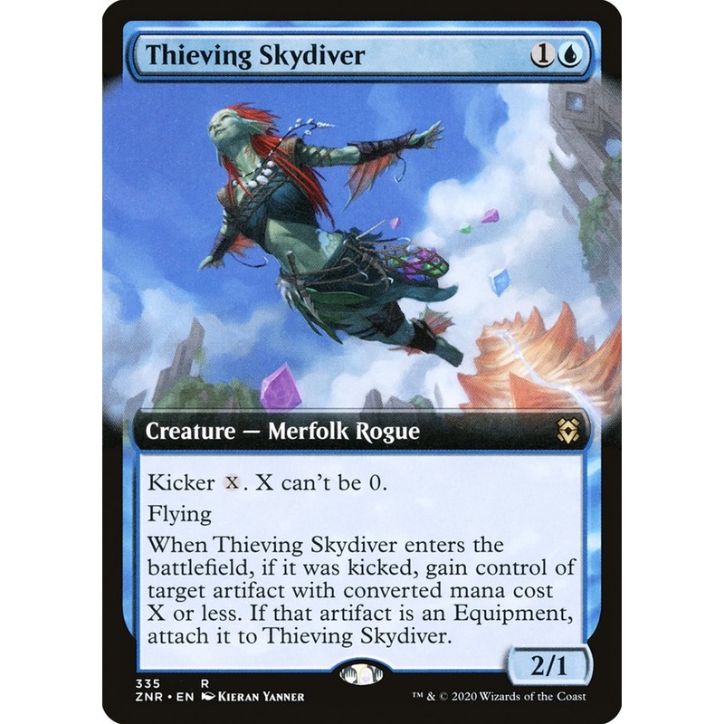 Thieving Skydiver (Extended Art) [Zendikar Rising]
