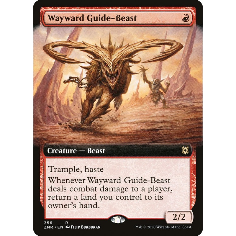 Wayward Guide-Beast (Extended Art) [Zendikar Rising]