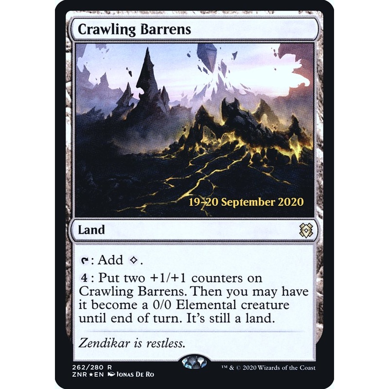 Crawling Barrens [Zendikar Rising Prerelease Promos]