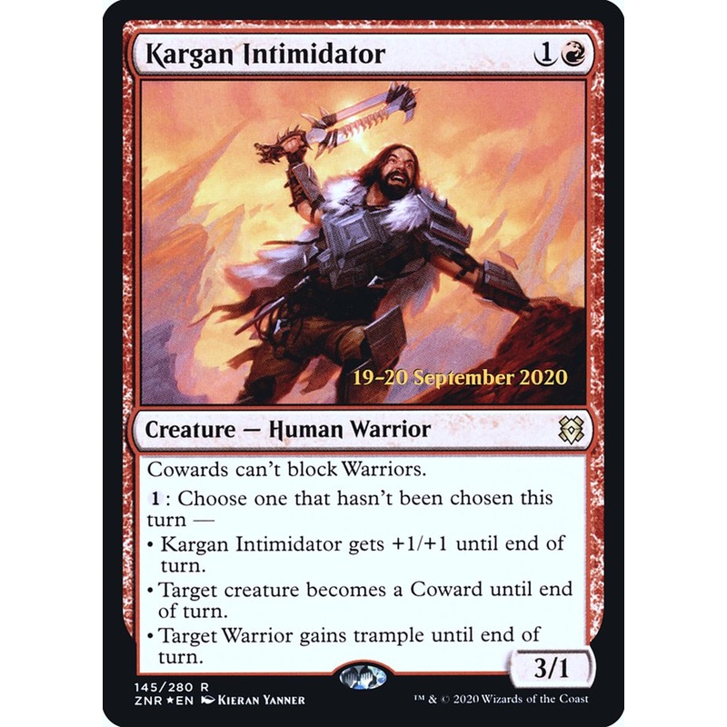 Kargan Intimidator [Zendikar Rising Prerelease Promos]