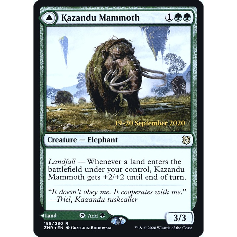 Kazandu Mammoth // Kazandu Valley [Zendikar Rising Prerelease Promos]
