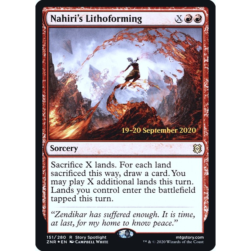 Nahiri's Lithoforming [Zendikar Rising Prerelease Promos]