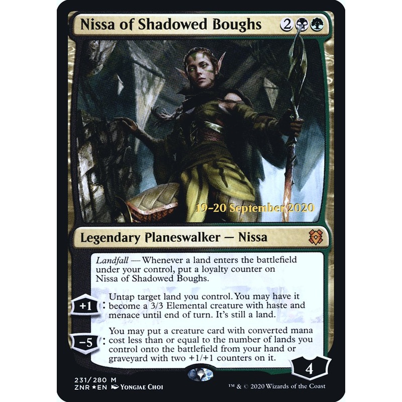 Nissa of Shadowed Boughs [Zendikar Rising Prerelease Promos]