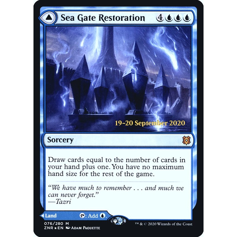 Sea Gate Restoration // Sea Gate, Reborn [Zendikar Rising Prerelease Promos]