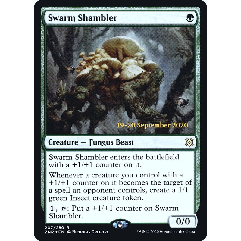 Swarm Shambler [Zendikar Rising Prerelease Promos]