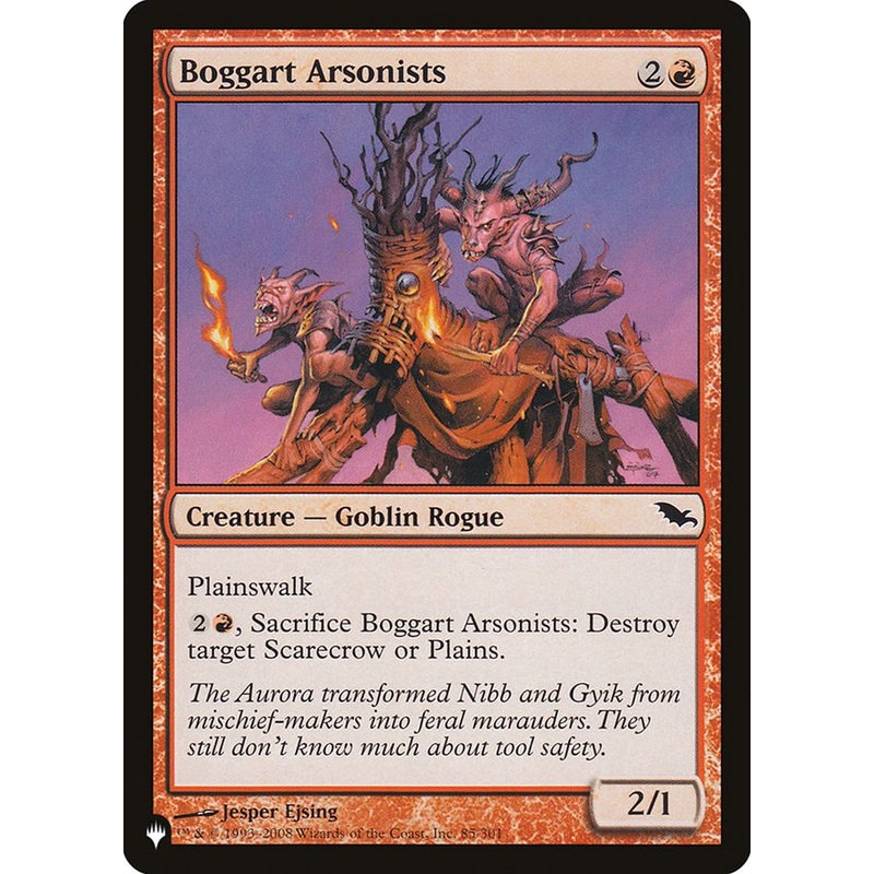 Boggart Arsonists [The List]
