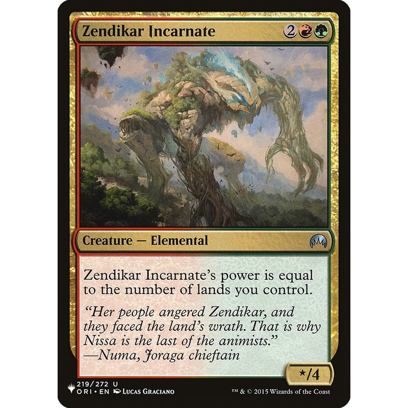 Zendikar Incarnate [The List]