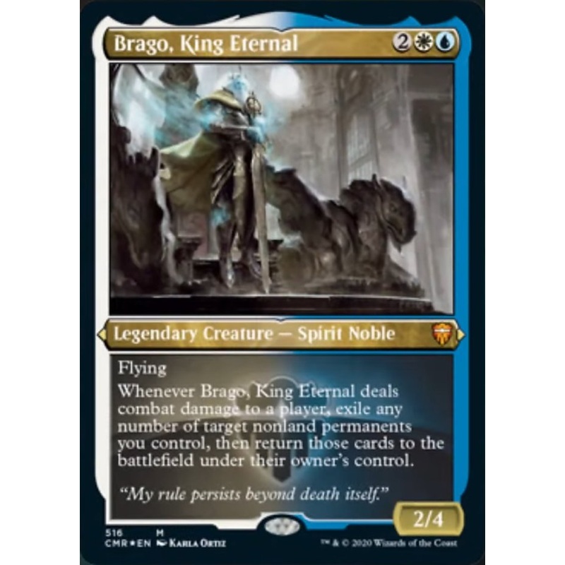 Brago, King Eternal (Etched) [Commander Legends]