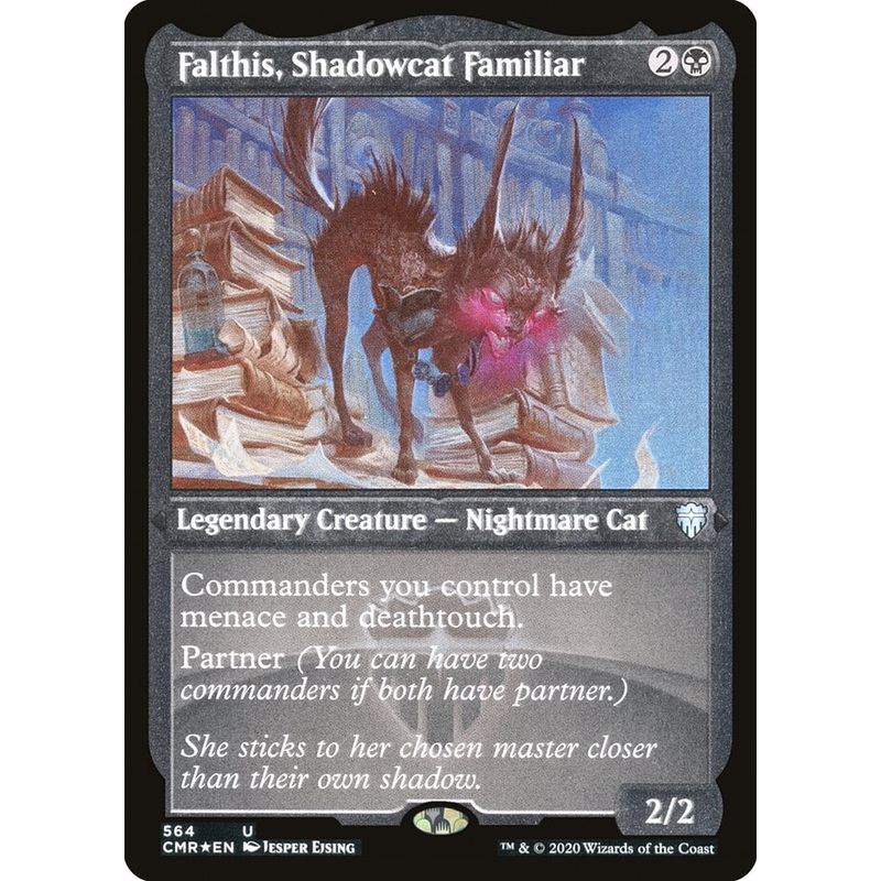 Falthis, Shadowcat Familiar (Etched) [Commander Legends]