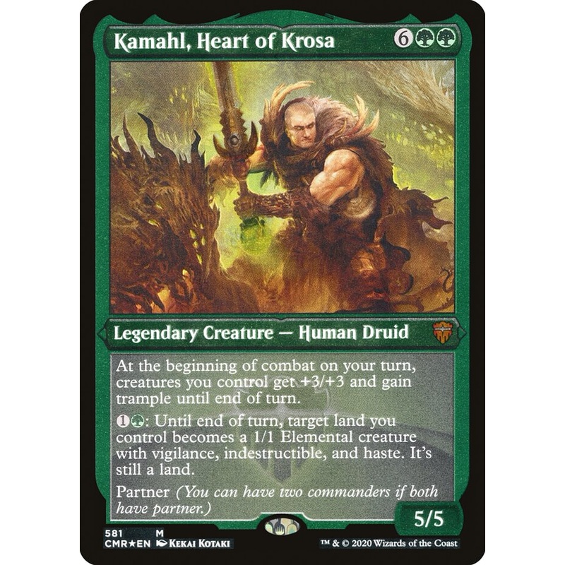 Kamahl, Heart of Krosa (Etched) [Commander Legends]