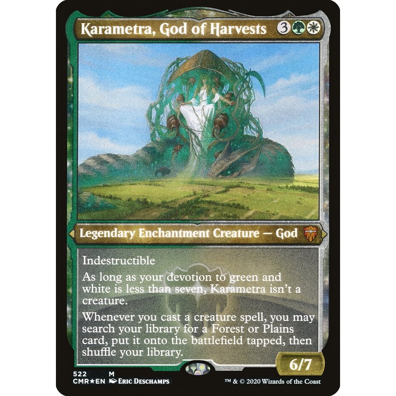 Karametra, God of Harvests (Etched) [Commander Legends]