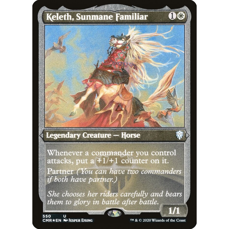 Keleth, Sunmane Familiar (Etched) [Commander Legends]
